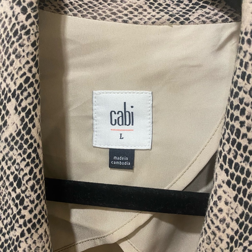CAbi Beige and Black Snake Print Jacket - Picture 3 of 6